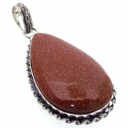 Goldstone Indian Silver Pendant 03